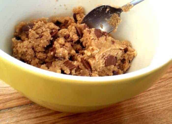 delicious almond cookies with chocolate