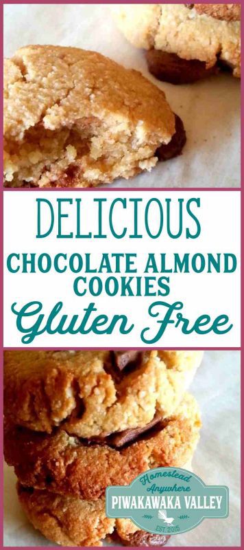 You should really try these delicious, quick and easy gluten free almond and chocolate chip cookies #recipe #glutenfree