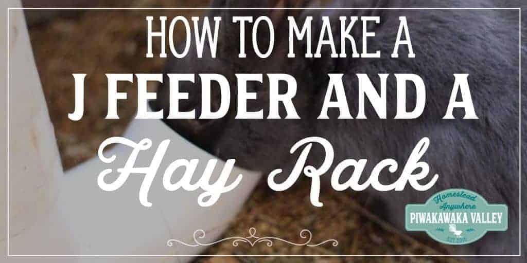 Do you struggle with spilt rabbit and chicken feed? This j feeder and hay rack will sort it for you! making a j feeder is super easy find out how here. #chickens #rabbits #DIY #feeder