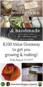 Homegrown And Handmade Giveaway Competition. Giveaway will close August 22nd, 11:59pm and the winner will be emailed the following day. Winners should respond within 48 hours or a new winner will be contacted. Open to US residents 18 years of age and older.