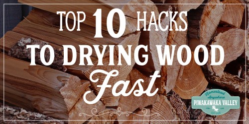 Seasoning firewood doesn't have to take forever! Here are some great hacks to help you get your firewood dry fast in time for Winter! Don't burn wet wood any more! #homesteading #piwakawakavalley