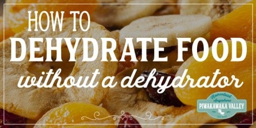 Dehydrating vegetables and fruit is a great way of preserving them without taking up much space. Here are some ideas for dehydrating without a dehydrator by using an oven or several other dehydration methods! #piwakawakavalley