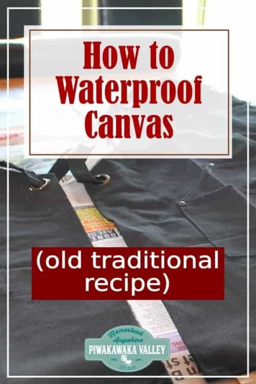 DIY Oilcloth Aprons Canvas waterproofing recipe Easy step by step