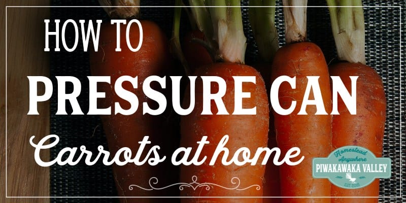 How to pressure can carrots